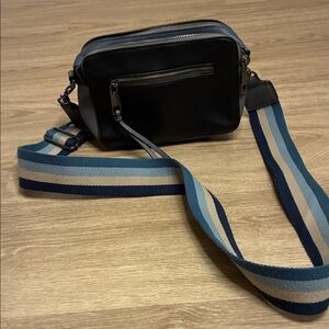 Sondra Rivera Navy Blue Crossbody Bag Purse (Removable strap)